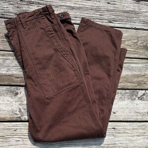 Alex Mill Herringbone Neil Pants size 8 Espresso